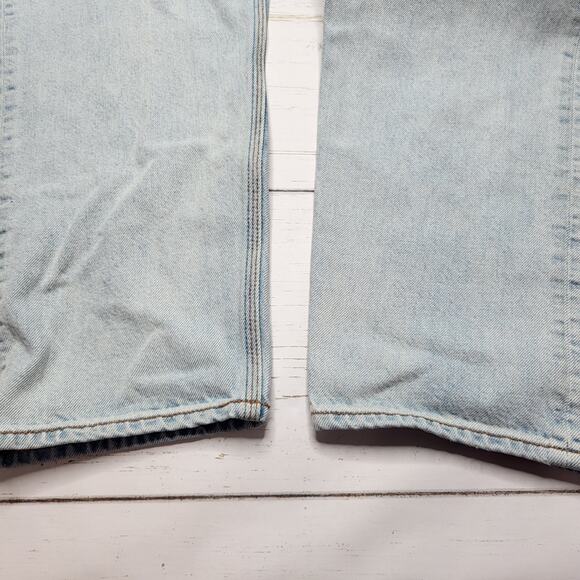 Rag & Bone Beck Jeans Cropped Tapered Relaxed Button Fly Straight Light Wash 32 - Picture 6 of 8